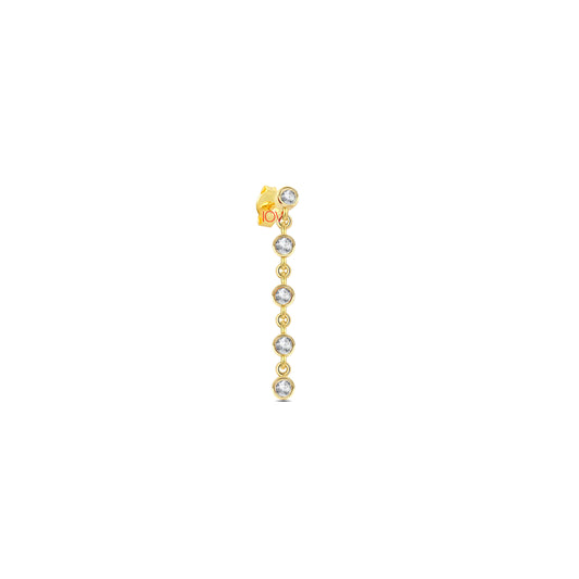 bezel setting chain links earrings.