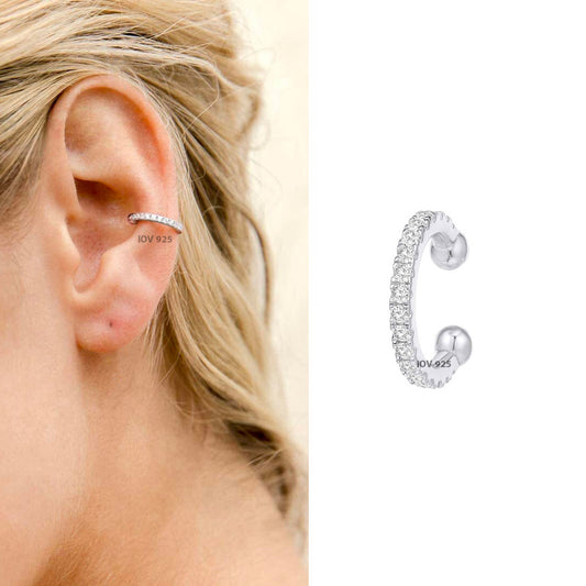one line stones earcuff.