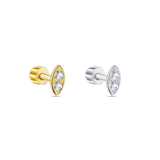 marquise shape flatback piercing.