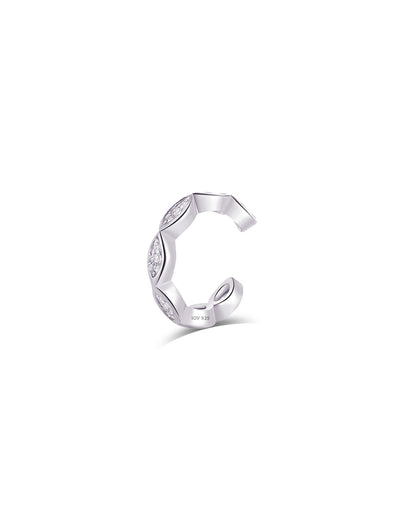One line marquise stones earcuff.