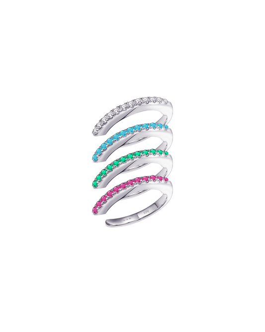 one line CZ earcuff.