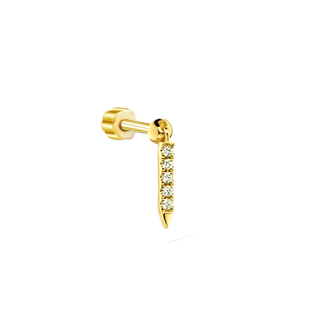 flatback dangling par piercing.