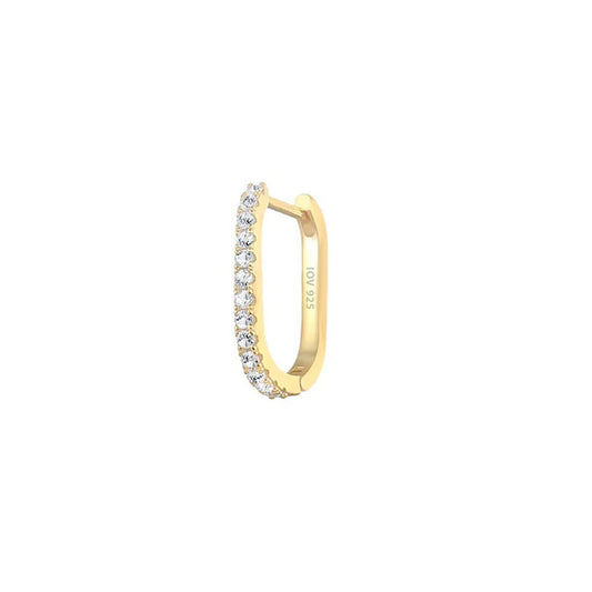 rectangular hoop earring.