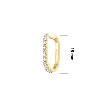 rectangular hoop earring.