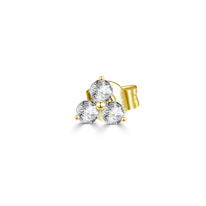 three stones stud earring.