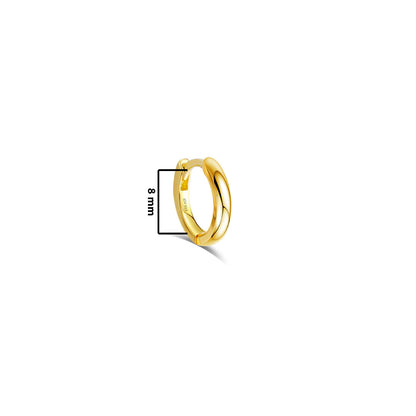 8mm plain hoop earring.