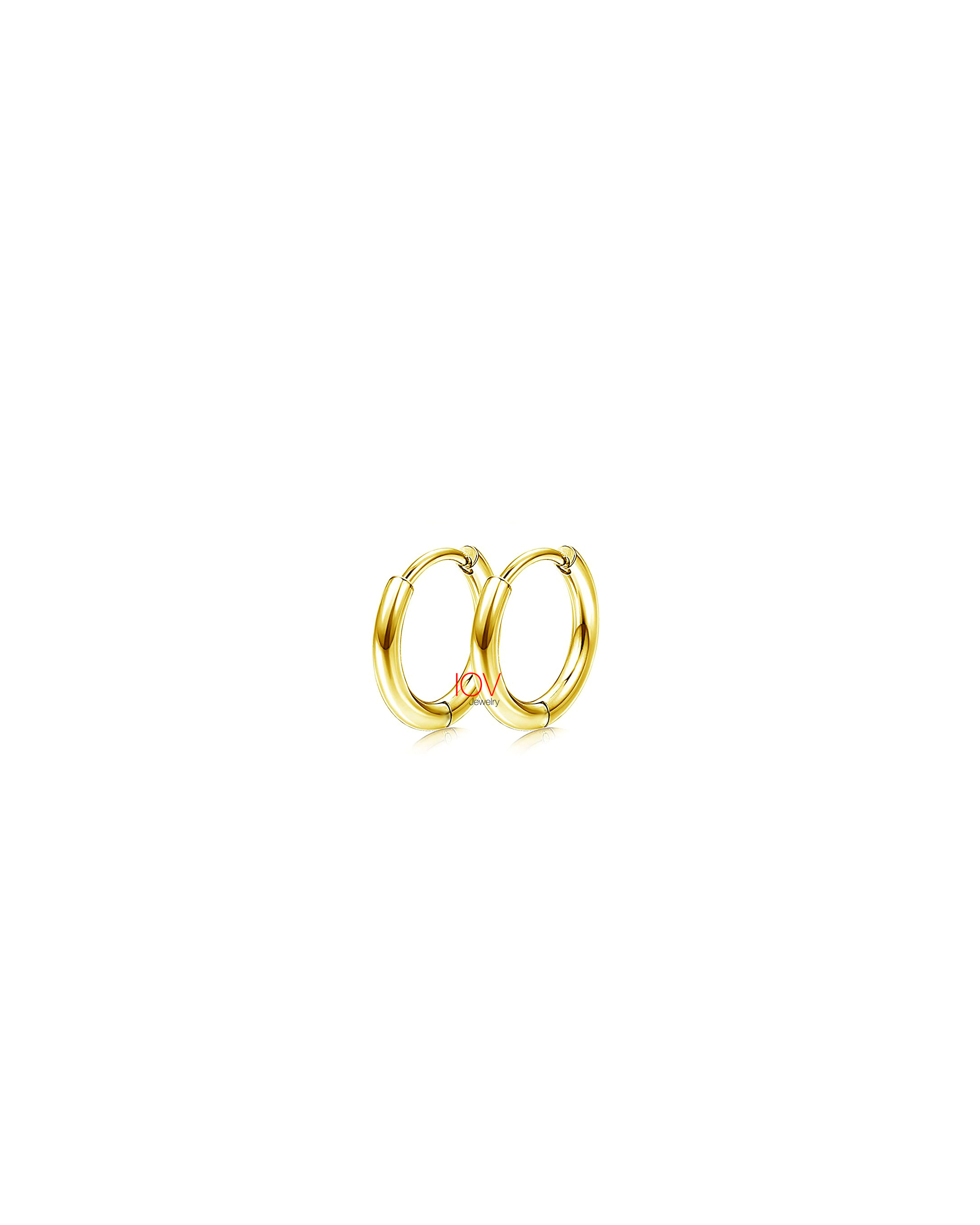 Plain golden hoops.